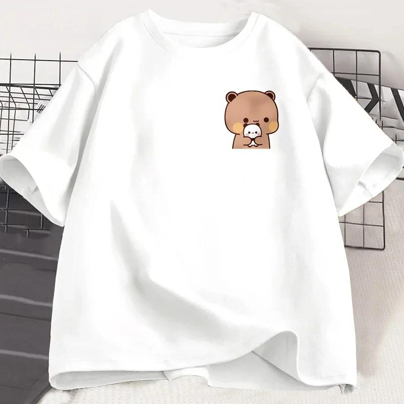 

Panda Bear Bubu Dudu and Their Babies T Shirt Fashion Funny Tshirt Fashion Casual Short Sleeve Tees Clothing Aesthetic Clothes S
