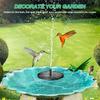 Vintage Bird Bath with Metal Stake Metal Bird Feeder Bowl Rust Proof Free Standing Birdbath for Garden Patio Yard Lawn