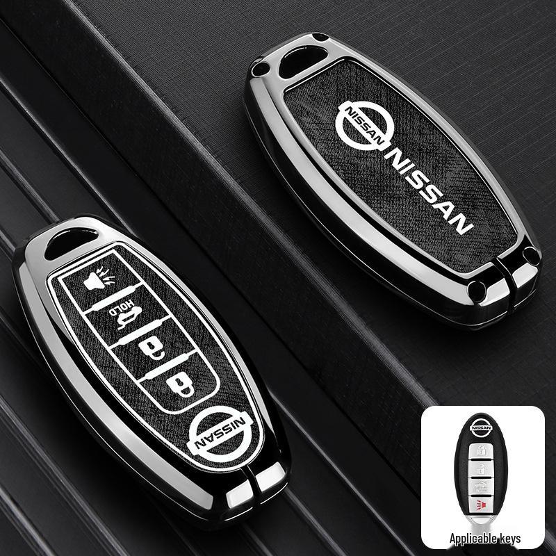 Nissan Key Case: Metal Cover for Sylphy, Terra, Tiida, Qashqai, Murano, Kicks