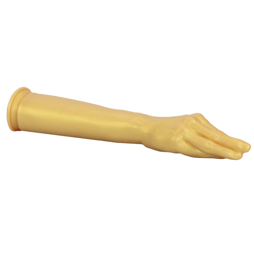 Plug Anale a Pugno in Silicone Dorato per Uomo - Dilatatore Extra Large Masturbatore Finto Braccio