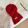 Solid Color Blended Scarf Women's Autumn and Winter New Warm Korean Version Versatile Simple Fashion Fresh and Sweet Scarf