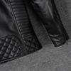Giacca in Vera Pelle di Mucca Nera Uomo Giubbotti Motocicletta Bomber Abbigliamento da Equitazione Biker Cappotto in Pelle da Uomo Autunno