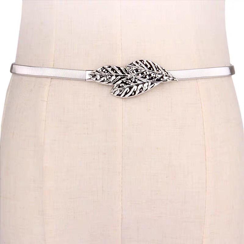 Elegant Rose Elastic Waistband For Dresses Charming Metal Waist Belt 2023 Collection