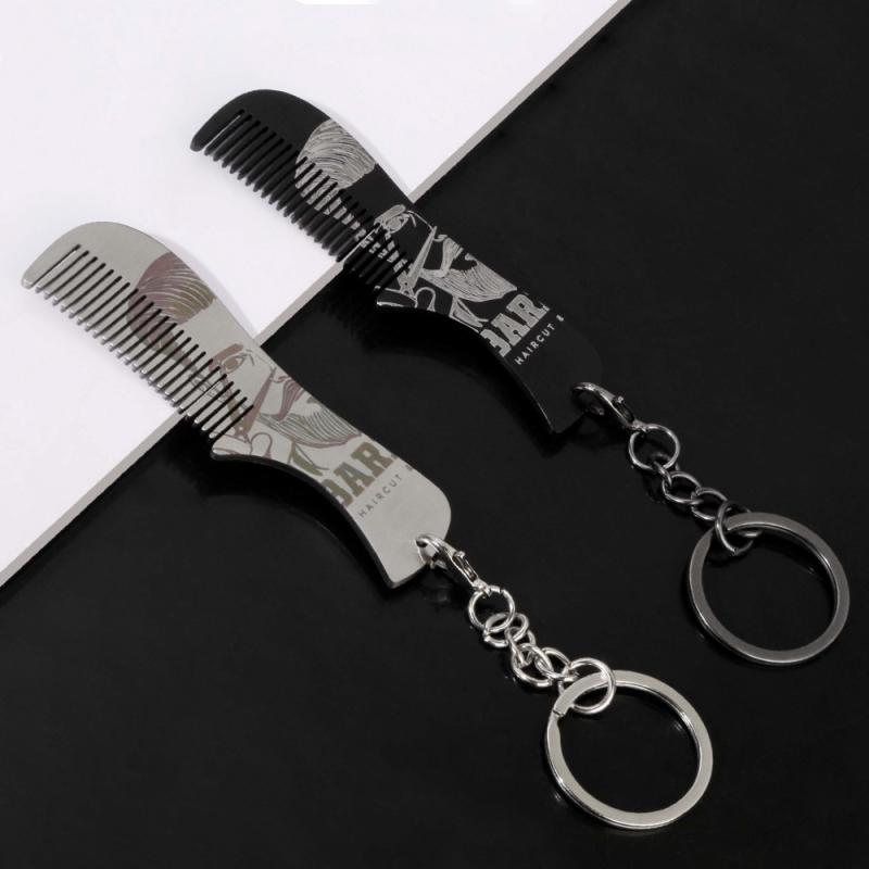 Stainless Steel Men'S Beard Comb Portable Mini Oil Head Comb For Barber Mustache Care Shaping Tools Pocket Size Hair Comb