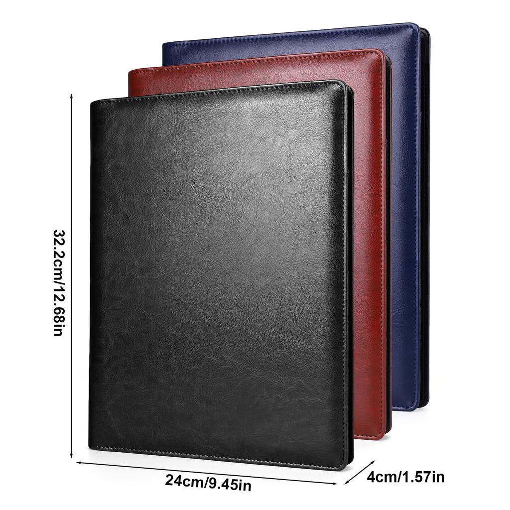 A4 Clipboard Folder with Notepad Business Document Manager Clip Large Capacity Document File Bag for Business Meeting & Travel