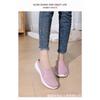 Women's Plus Size Half Slippers, Flying Woven Shallow Mouth Slip On Shoes, Breathable Casual Daily Ladies Flats