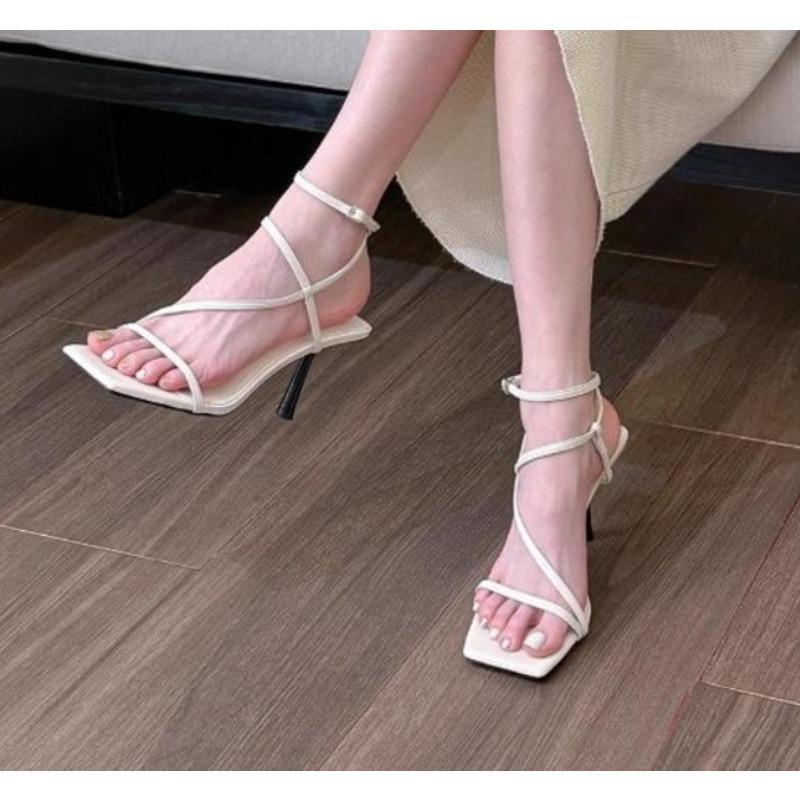 Fashion New Summer High Heels Women Gladiator Sandals Fashionable Narrow Band Singbacks Mules Party Dress Shoes for Ladies Zapatos Mujer