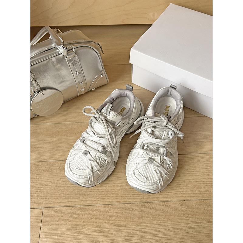 Spider strap platform women's 2025 new retro versatile mesh breathable casual sneakers