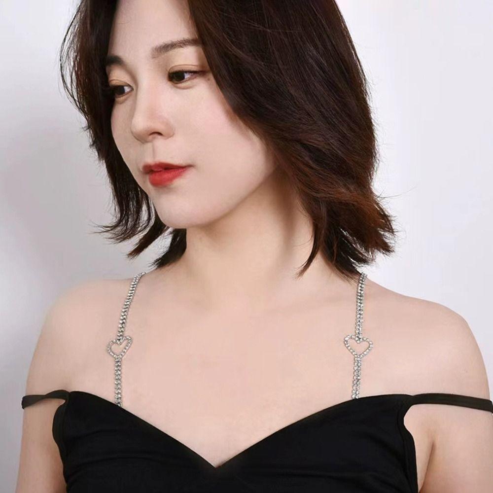 Abnehmbare Strass-BH-Träger Sexy Off-Shoulder-BH Schultergurte Abendkleid