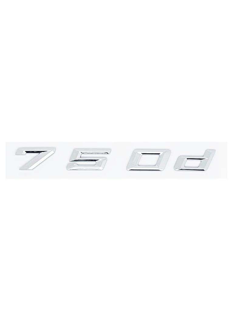 New Font Black Chrome ABS Alphanumeric Trunk Emblem for BMW 7 Series G11 G12 G70 G71 - 730d 740d 745d 750d 760d Nameplate Sticke