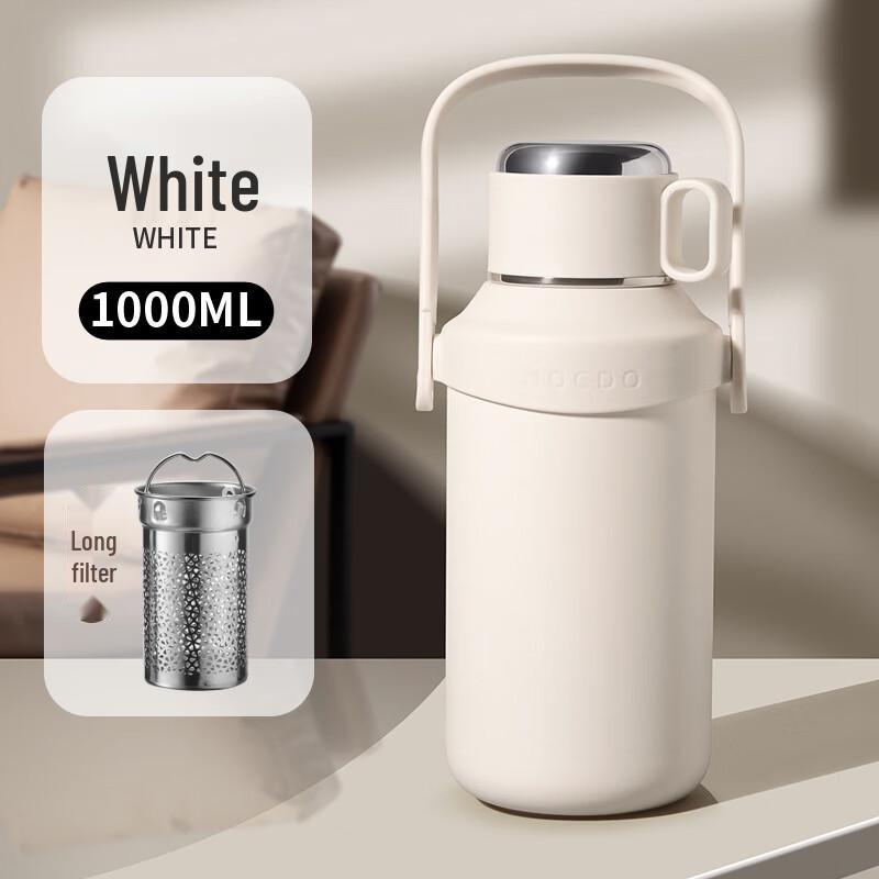 Handun 1000ml Portable Outdoor Stainless Steel Thermos with Tea Infuser