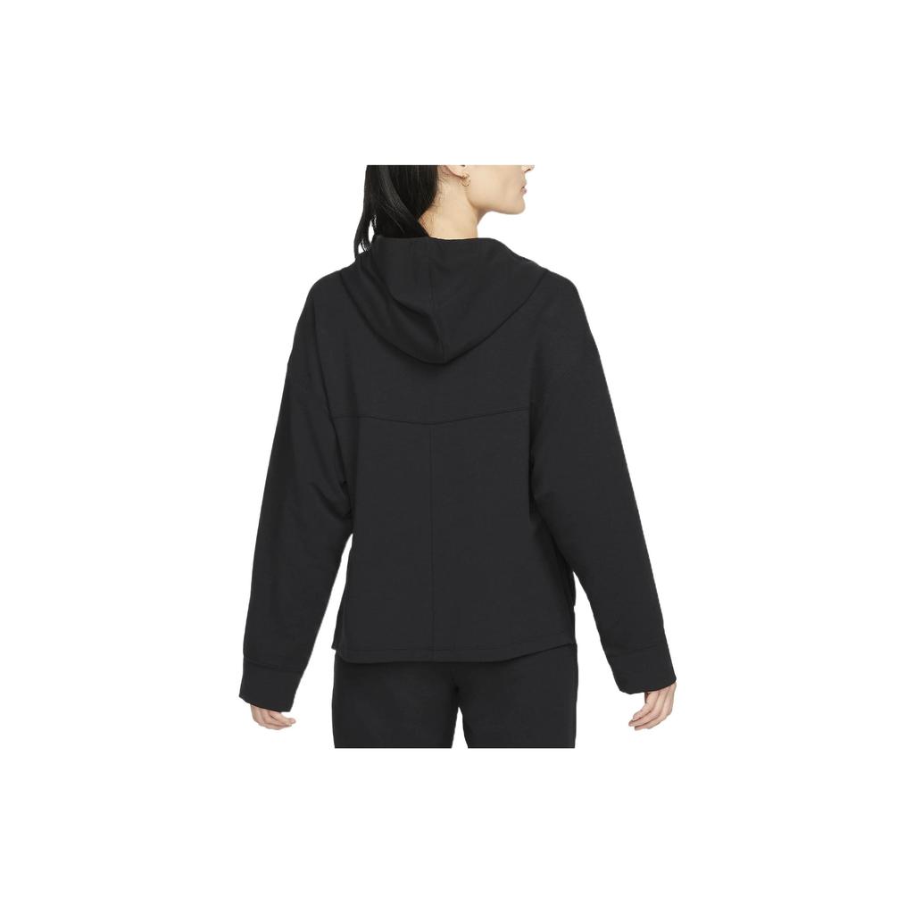 Nike Solid Color Short Hoodie Women tops Black DM7034-010