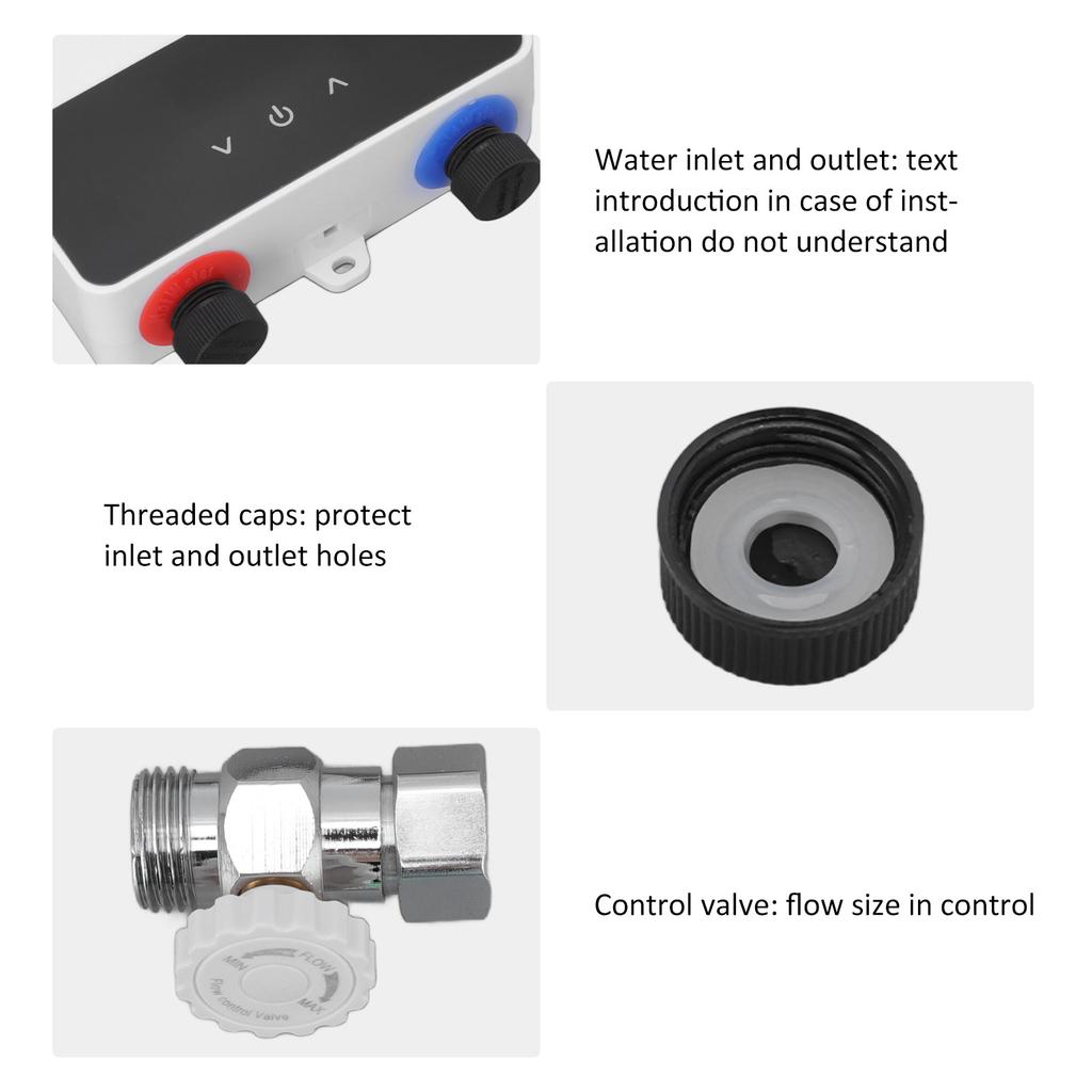 220 V 5500 W Durchlauferhitzer, elektrischer, Thankless Mini-Durchlauferhitzer mit Kaliber G1/2 für das Badezimmer zu Hause