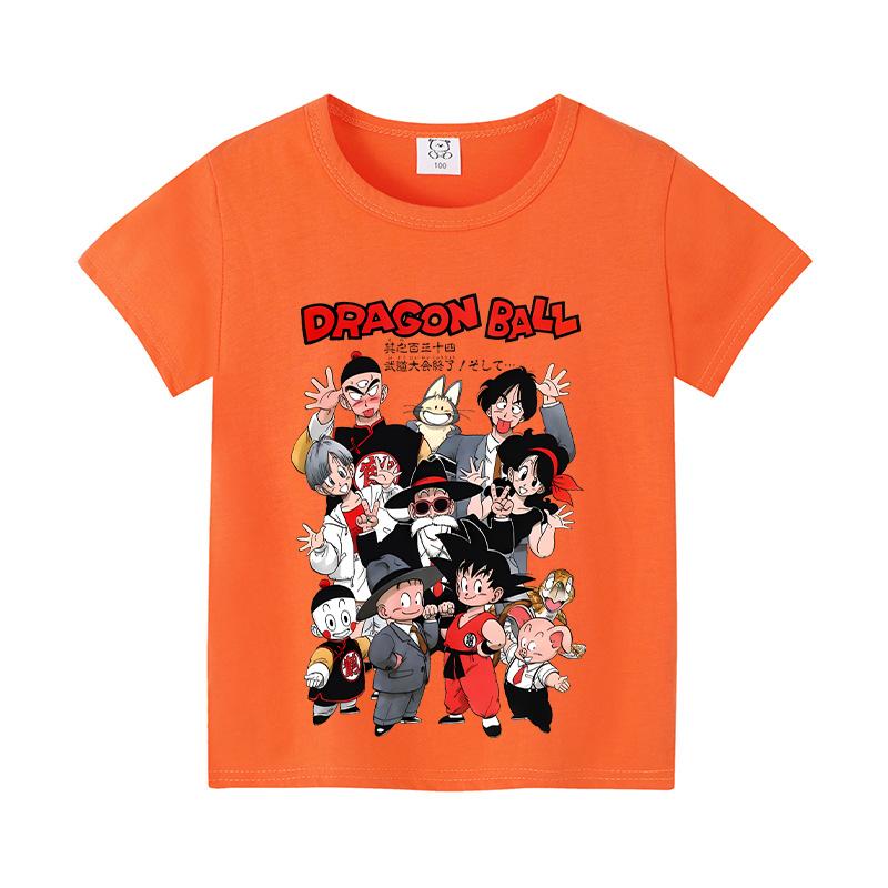 Dragons Ball Z T-shirt Goku Cartoon Anime Figures Short Sleeves Casual Kid Tee Y2K Round Neck Top Boy Summer Child Clothing Gift