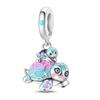 925 Silver Luminous Sea Star Turtle Shell Charms Bead Dangle For Women Fine DIY Birthday Jewelry Gifts