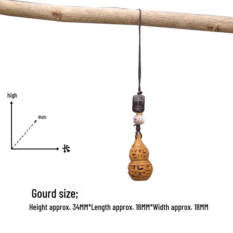 Zelené santalové dřevo Lotosový lusk Vyřezávaná klíčenka Přívěsek - Odšroubovatelný přívěsek na telefony a tašky