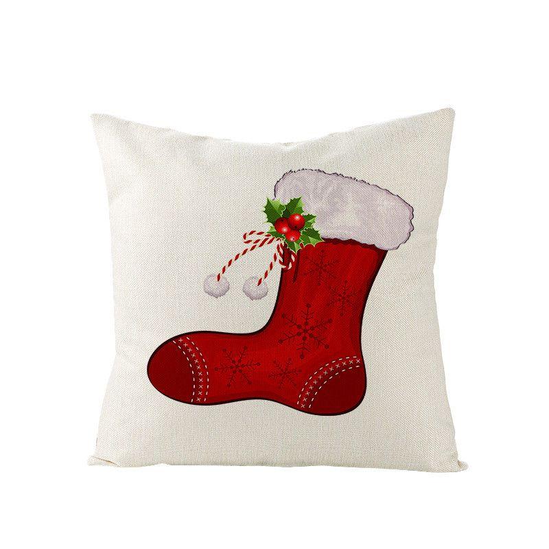 Premium Quality 18" Christmas Cushion Cover In Eco-friendly Linen For Holiday Decor
