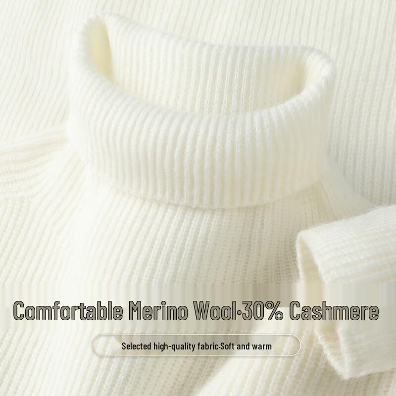 SNOWFLYING Women's Turtleneck Cashmere Blend Pullover Sweater