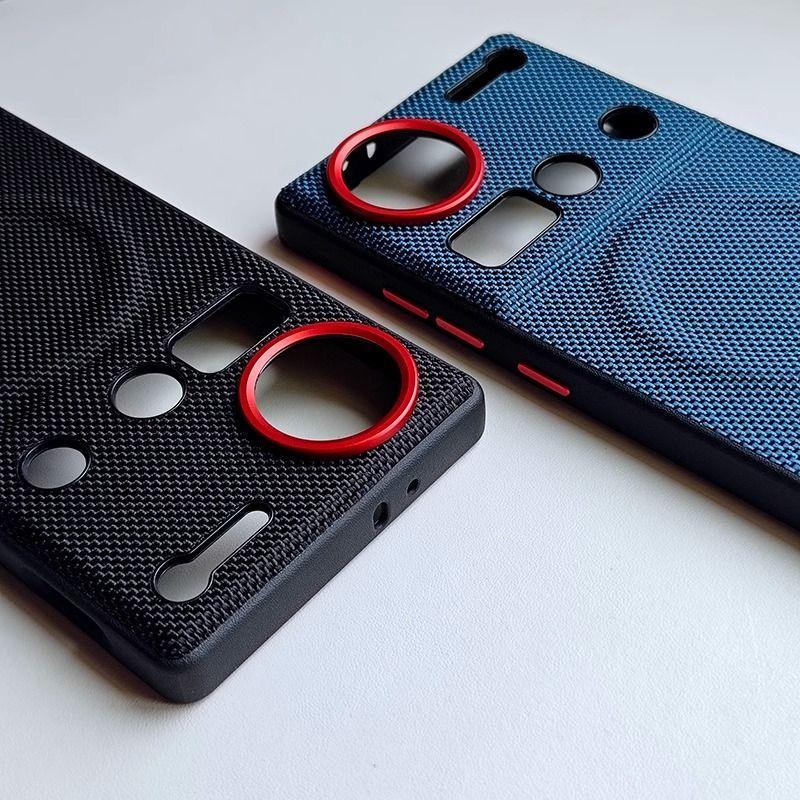 For Nubia Z80 Ultra Case Luxury PU Leather Magnetic Wireless Charging Protective Back Cover For ZTE Nubia Z80 Z70 Ultra Shell