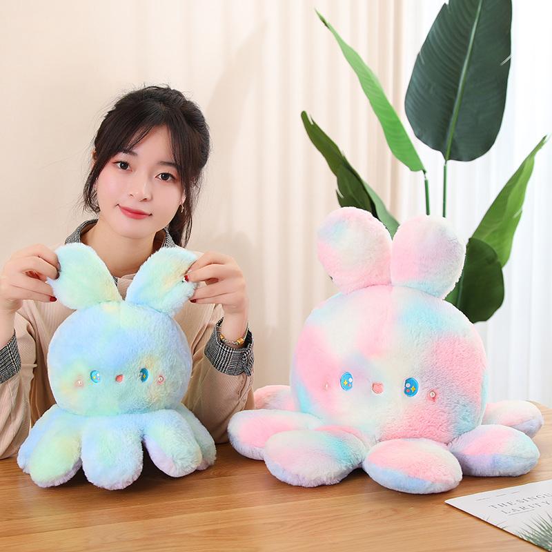 Soft Ferry Plush Cat Plush Toy Cosplay Octopus Legs Jellyfish Bunny Stuffed Animals Doll Rainbow Rabbit Baby Appease Toy