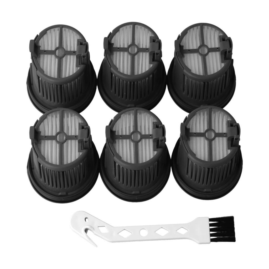 Filter Replacement Parts for H14 H14 Pro H14 Dual Vacuum Cleaner Complete Set of 6 Filters with Cleaning Brush