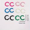 A pair of solid color spiral curl shaped earrings suitable for ladies and girls party vacation New Year gift