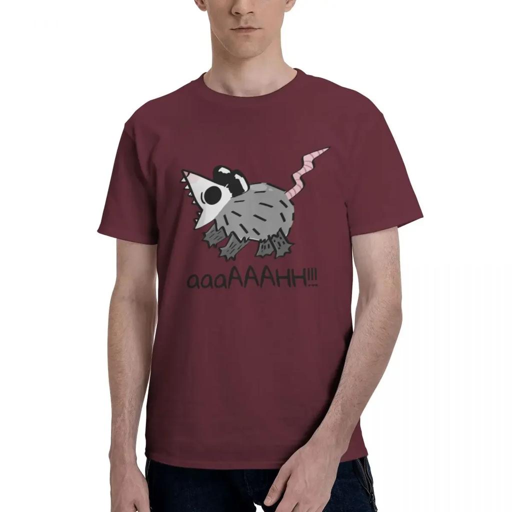 Opossum Scream Oversized Graphic T Shirt Crewneck Unique T-Shirts for Men Women Man Tee Y2K Clothes Short Sleeve Tops