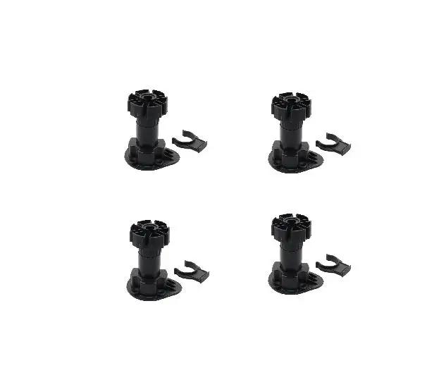 Thickened ABS Plastic Adjustable Cabinet Legs for Furniture Support Feet For Sofa Leveling 3.32x3.94x2.02 Inches