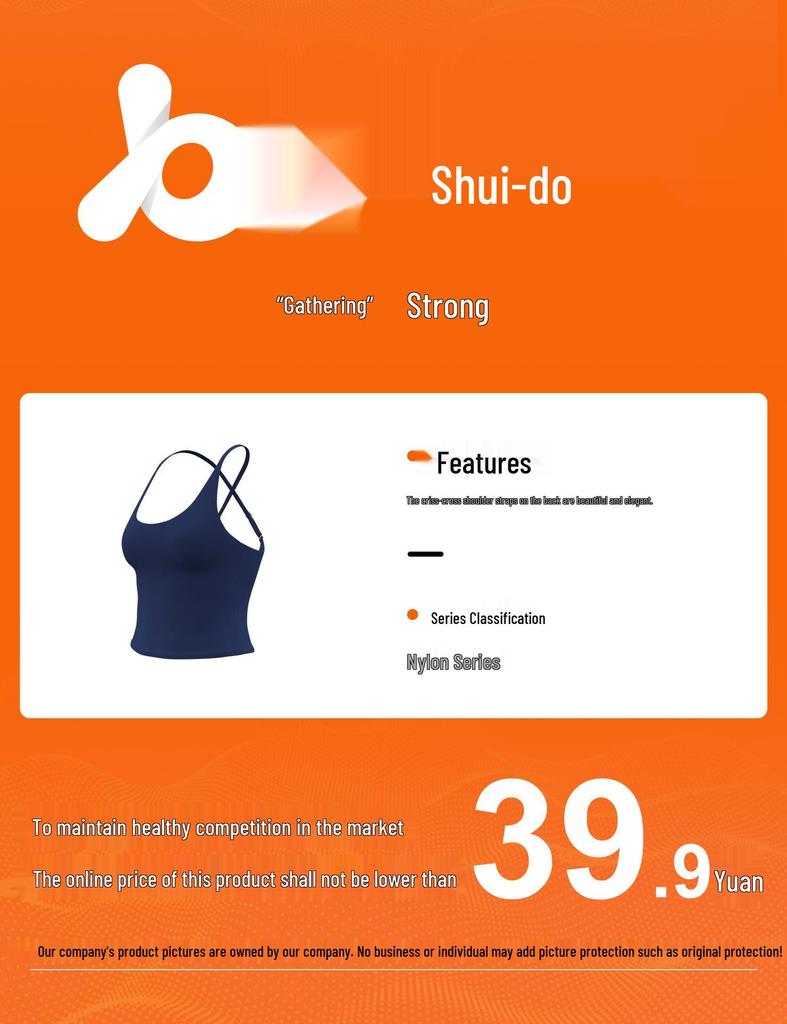 Juyitang Yoga-Tanktop Ärmelloses Camisole Sport-BH für Damen