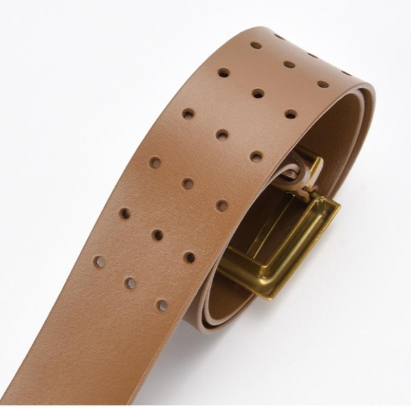 Three-breasted Belt Extra Wide Coat Belt Stylish Women's Belt with Unique Buckle Decoration