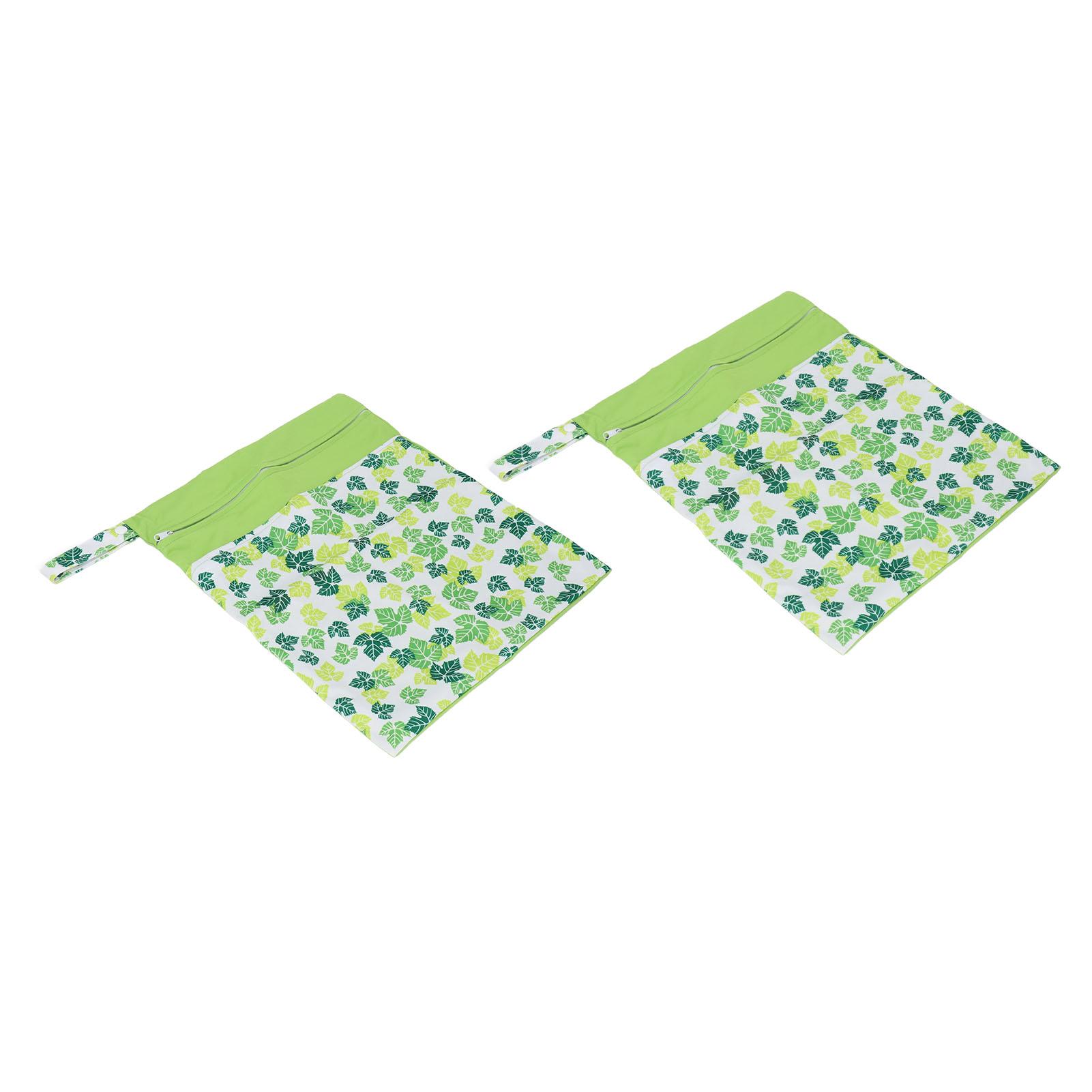 

2 шт. тканевых подгузников, водонепроницаемые многоразовые сумки для мокрого и сухого с двумя карманами на молнии для купальников