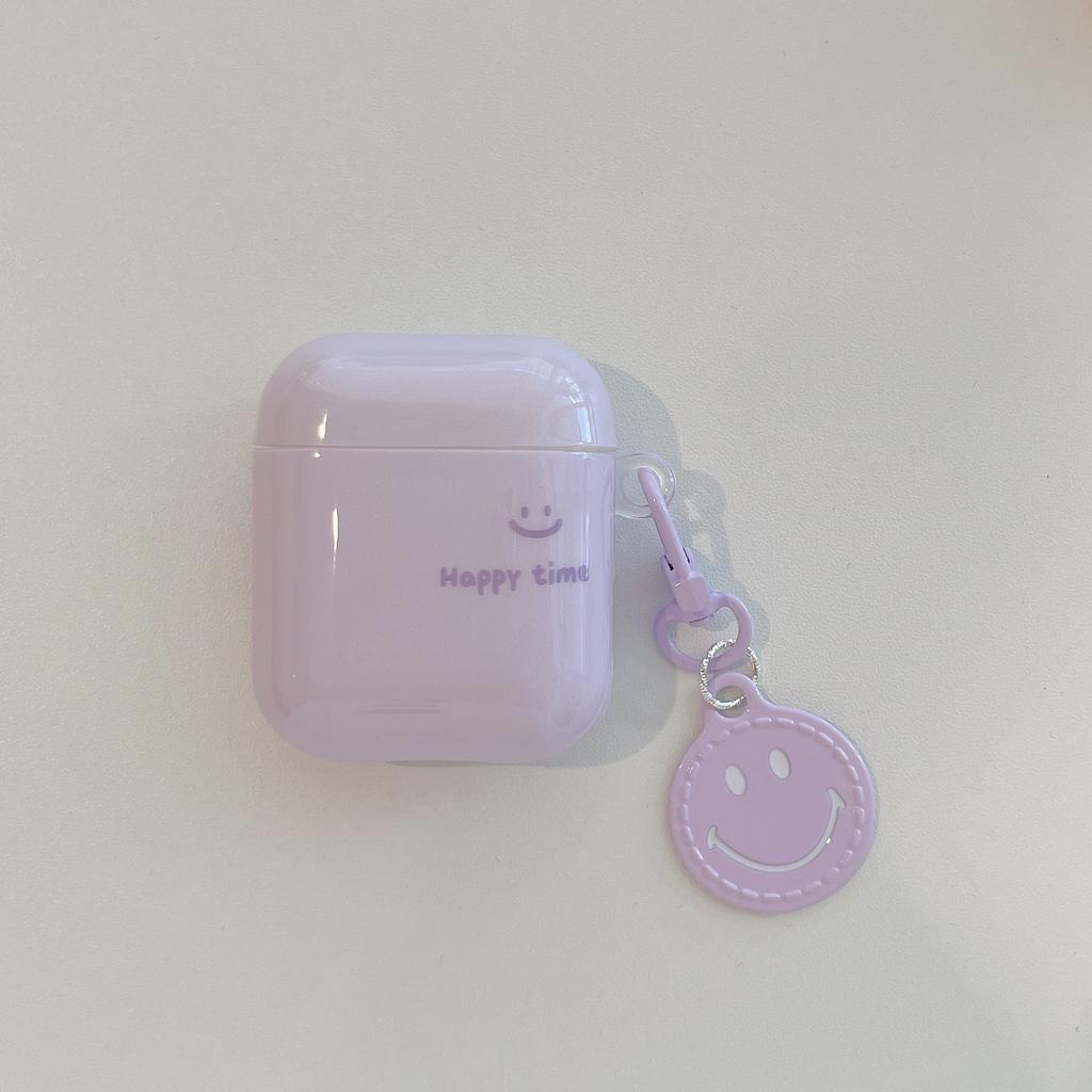 Simple solid color smiley face for AirPods 1 /1 protective case pro1 apple bluetooth 1/1 generation earphone case pendant