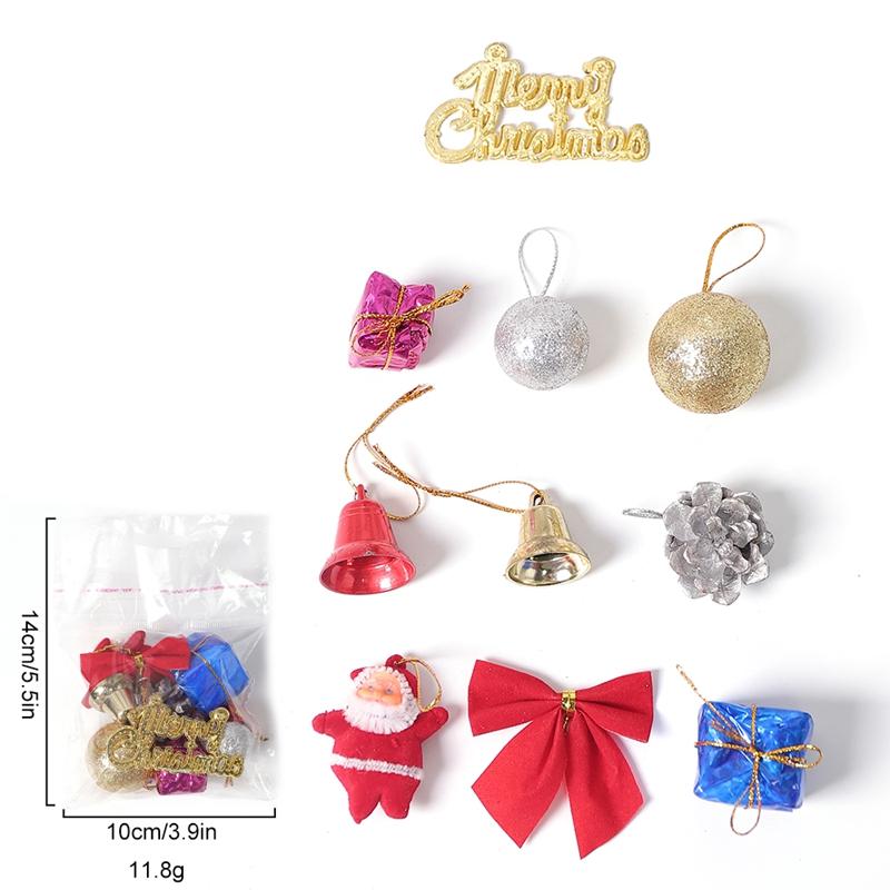 1bag Christmas Decoration Santa Claus Christmas Balls Pine Cones Bows Set Xmas Tree Hanging Ornaments Home Party 2025 Navidad