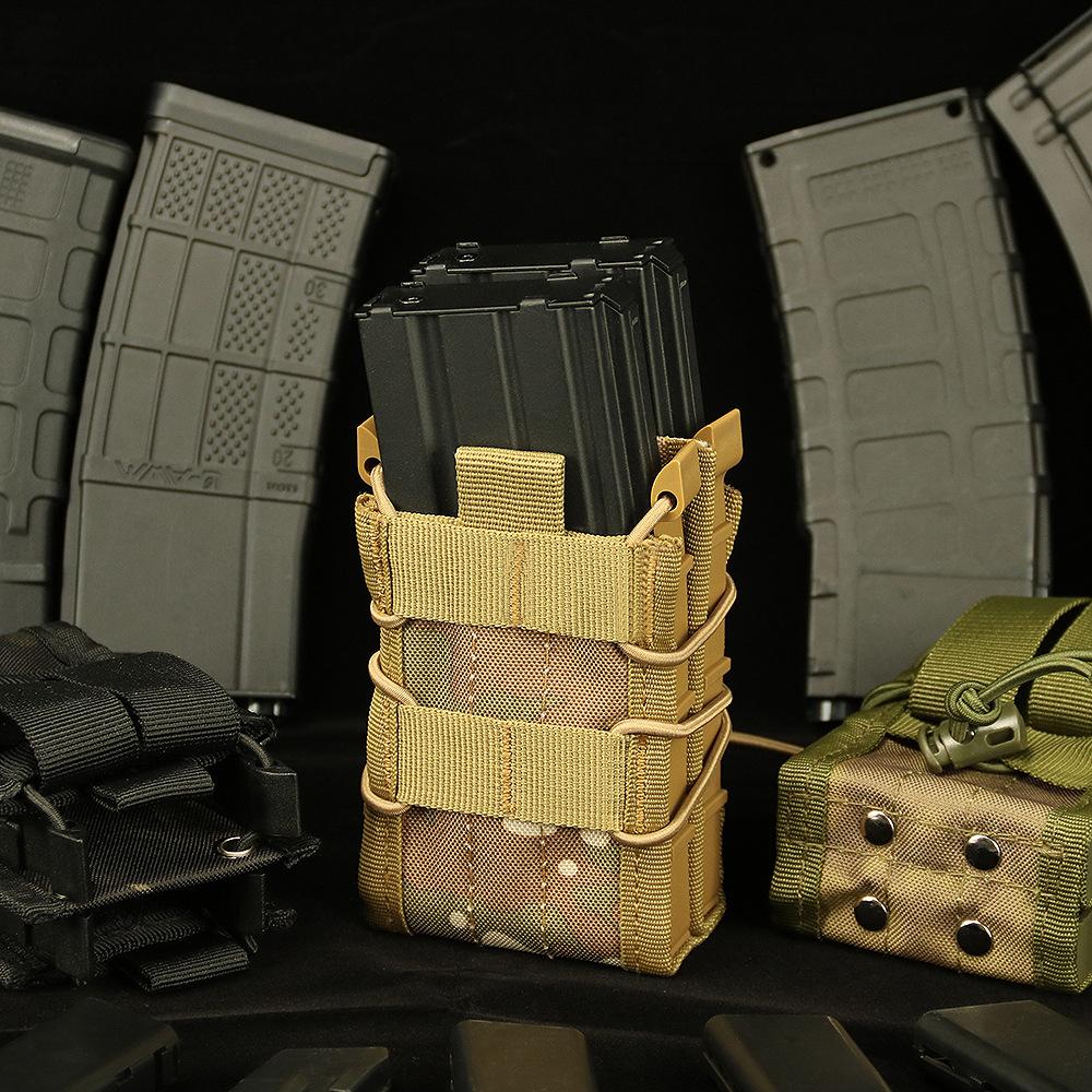 Tiger double full size cs camouflage quick pull function bag 5.56/7 .62molle double layer accessory magazine box