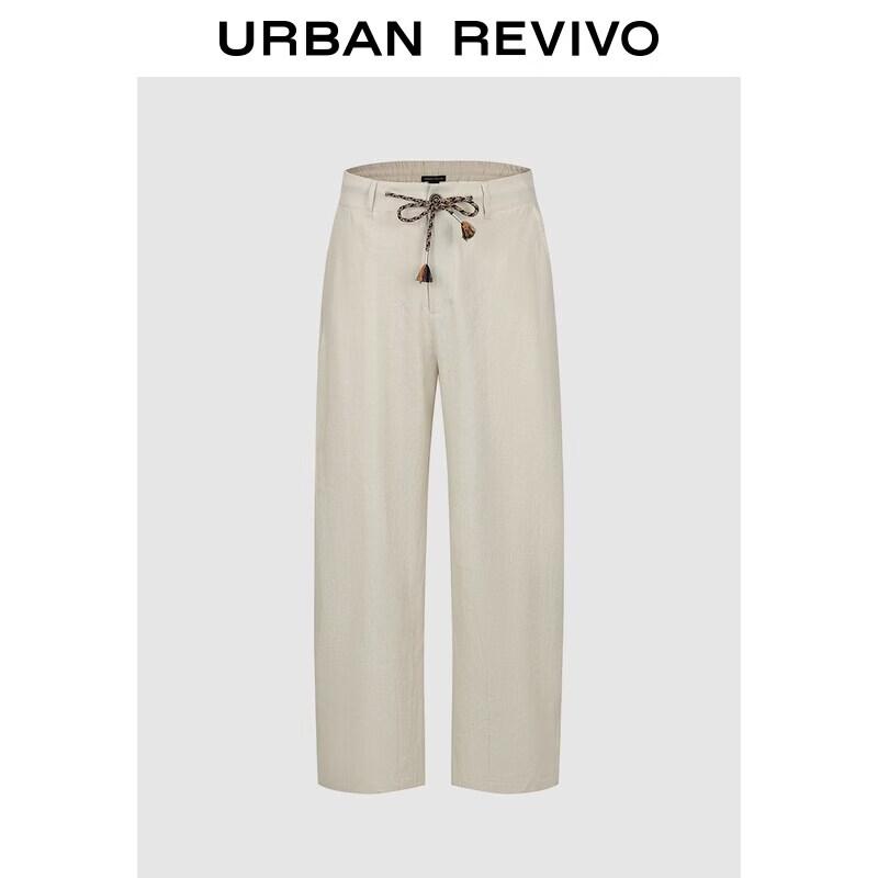 Men s Casual Linen Blend Scimitar Pants 31