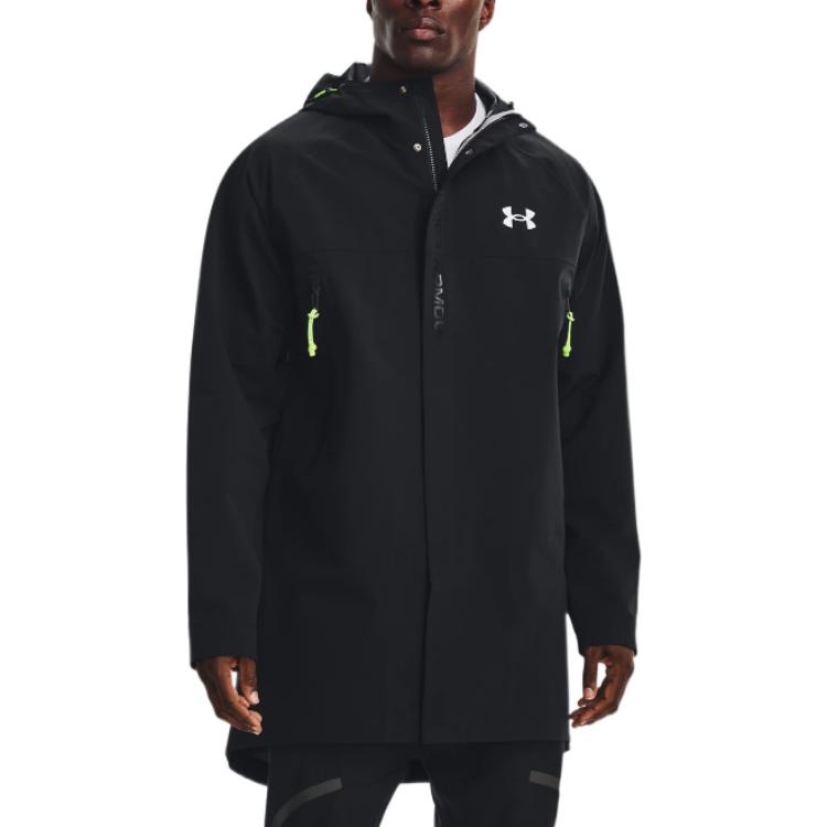 Under Armour Storm Solid Color 3-Layer Protective Hooded Jacket Men Outerwear Black 1375446-001