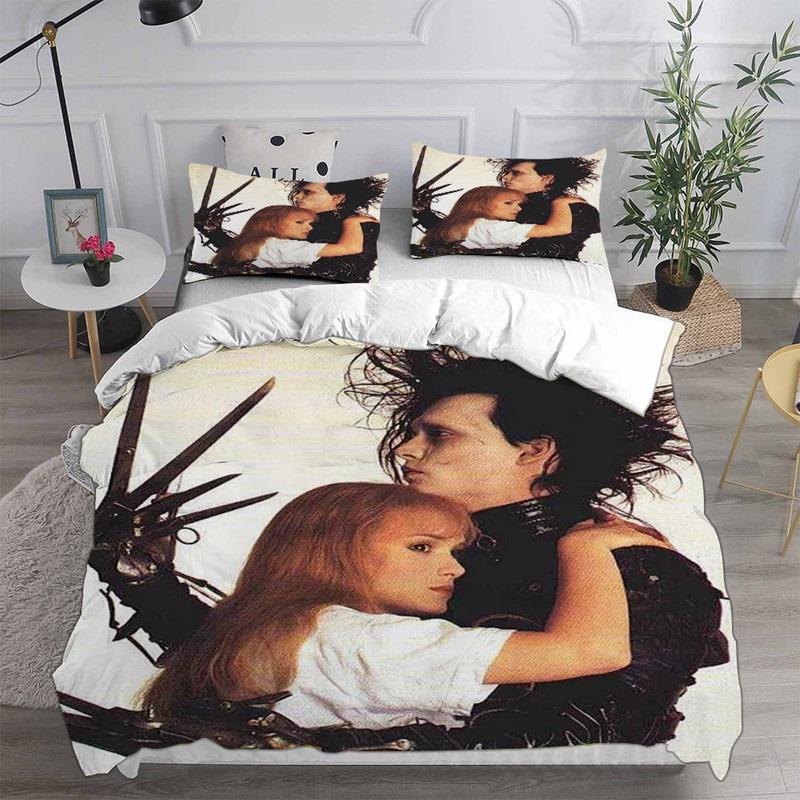 Edward Scissorhand’s Bedding Sets Comforter Quilt Bed Cover Duvet Cover Pillow Case 2-3 Pieces Sets Kids Adult Size