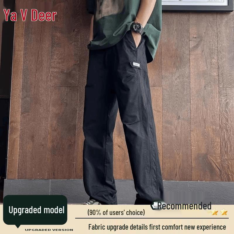 Yalu Men s Cotton Straight-Leg Casual Pants 3XL