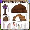 Wooden Nativity Set Rustic Religious Decor Nativity Sets & Figures for Indoor Yard Tabletop Home Church Family Night Easter