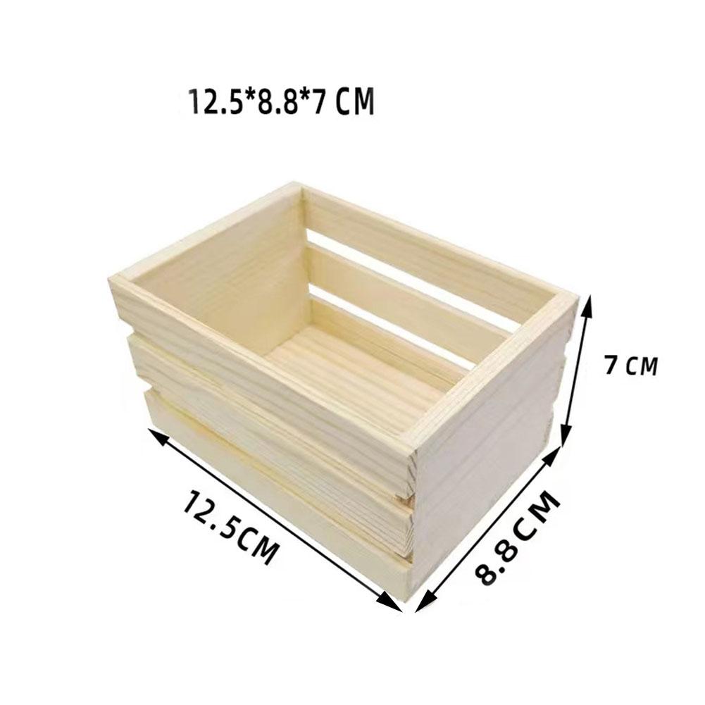 Children's Play Mini Wooden Basket DIY Craft Projects Children's DIY Use Easy To Paint Light Color Design Model For Decoration