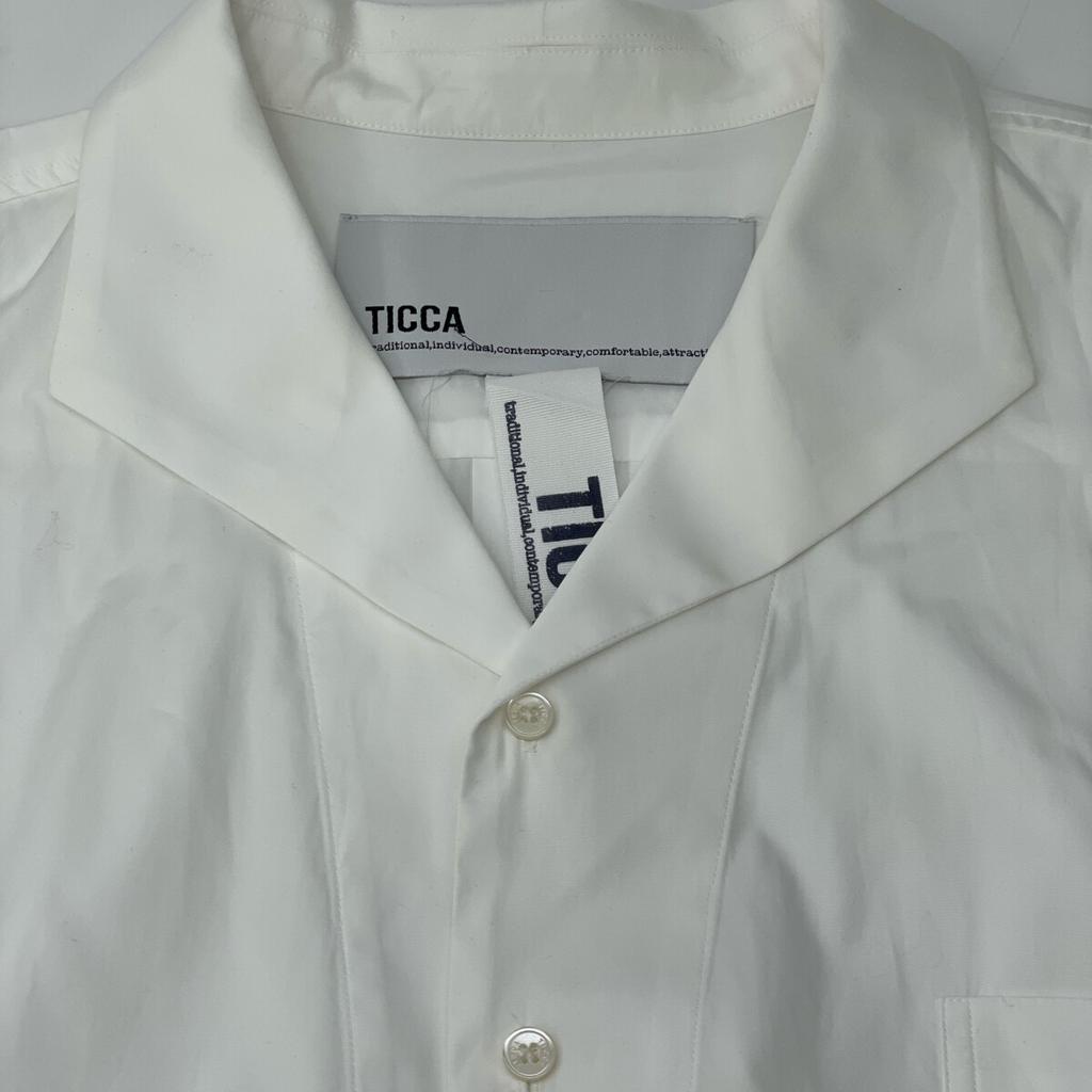 TICCA White open collar shirt dress dress F whiteUsed