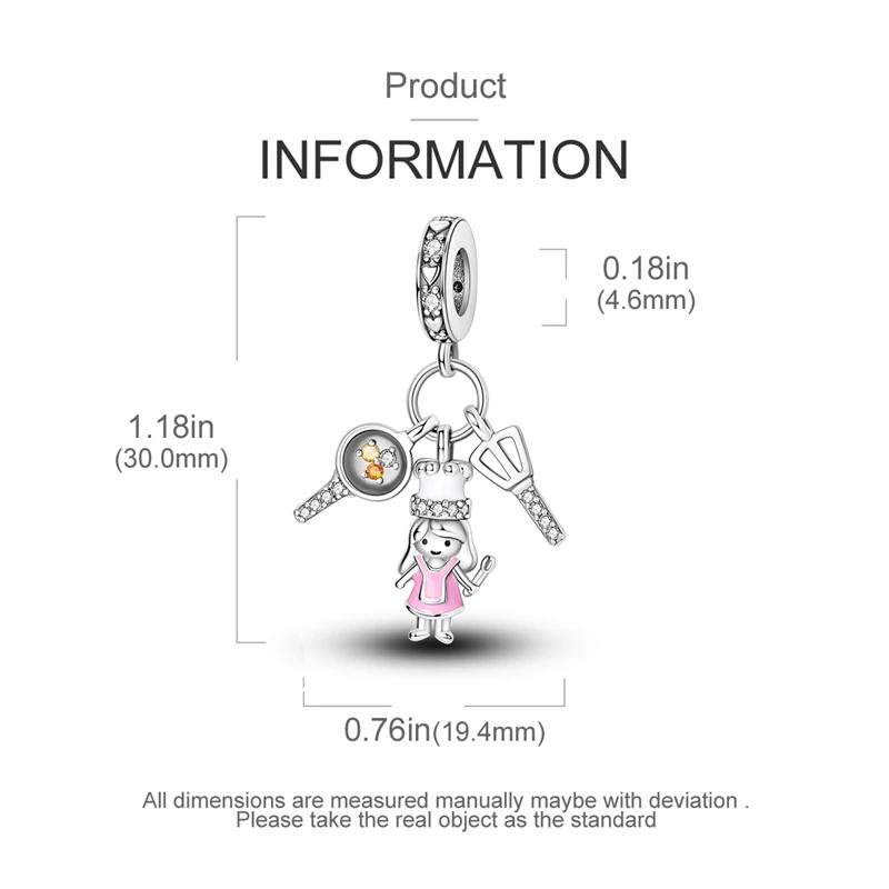Charms Platacreative Female Chef Kitchenware Beads Fit Originalbracelets Charms For Women Jewelry Diy Making Gifts