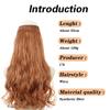 MISS WIG Synthetic Long Wavy Hair Extensions No Clip In Natural Hidden Secret False Hair Piece Invisible Wire Curly Hair Extensions For Women
