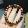 8mm Multi-Color Sandalwood Bead Bracelet Black Ebony Six-Word Motto Barrel Beads Buddhist Prayer Beads