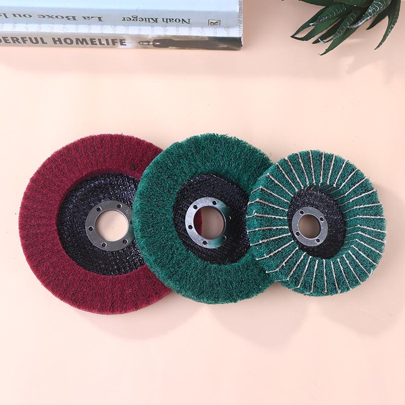 100/115/125mm Grinding Wheel For Angle Grinder Nylon Fiber Flap Polishing Wheel Disc 5 Inch Non-Woven Grinding Wheel Metal Wood
