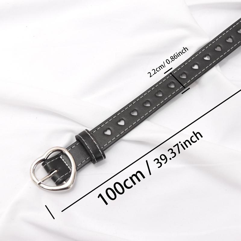 Women PU Leather Belt Hollow Out Loving Ladies Waist Belt Personality Female Designer Jeans Pants Strap for Women Girls