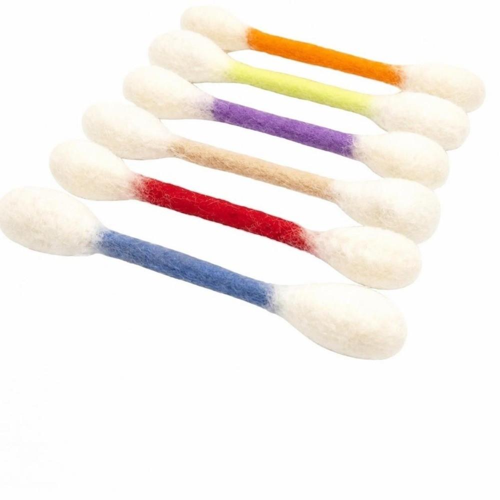 6Pcs Anti-Boredom Cotton Swab Cat Toy Oversized Cat Accessories Kitten Chew Toy Interactive Play