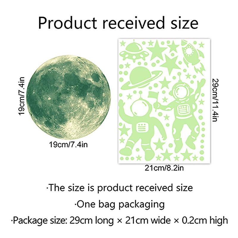 Glow-In-The-Dark Planet Wall Sticker Background Wall Living Room Room Decoration Self-Adhesive Wall Sticker
