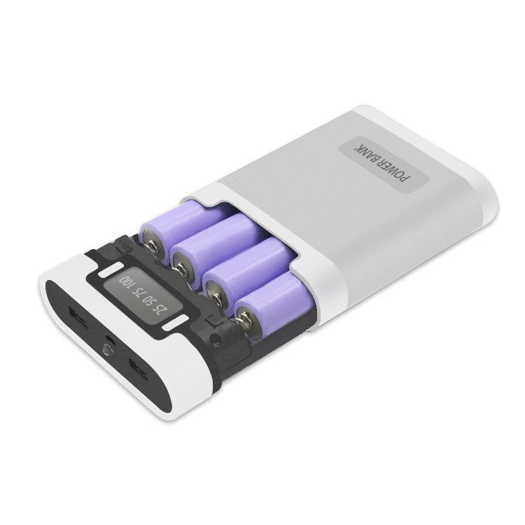 1PC 5V 2/4 Slots 10000mAh 18650 Battery Box Case DIY Power Bank Charger Shell Charging Case For 2/4x18650 Li-ion Batteries