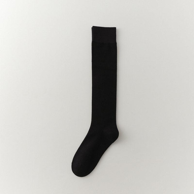 Miu Series Vertical Pattern Calf Socks Women'S Ballet Style Spring And Summer Thin Breathable Stacking Socks Knee Versatile Jk Long Cotton Socks